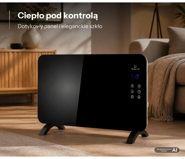 Mission Air Grzejnik konwektorowy PORTO WiFi 1500W Czarny - 1590300 - zdjęcie 12